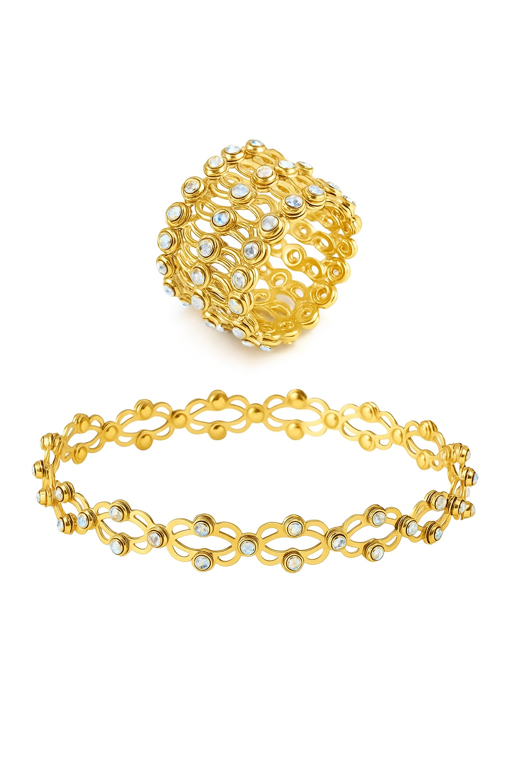 💍✨ Stretchable 2-in-1 Ring Bracelet