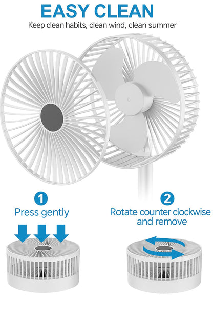 Powerful Rechargeable High-Speed Table Desk Fan
